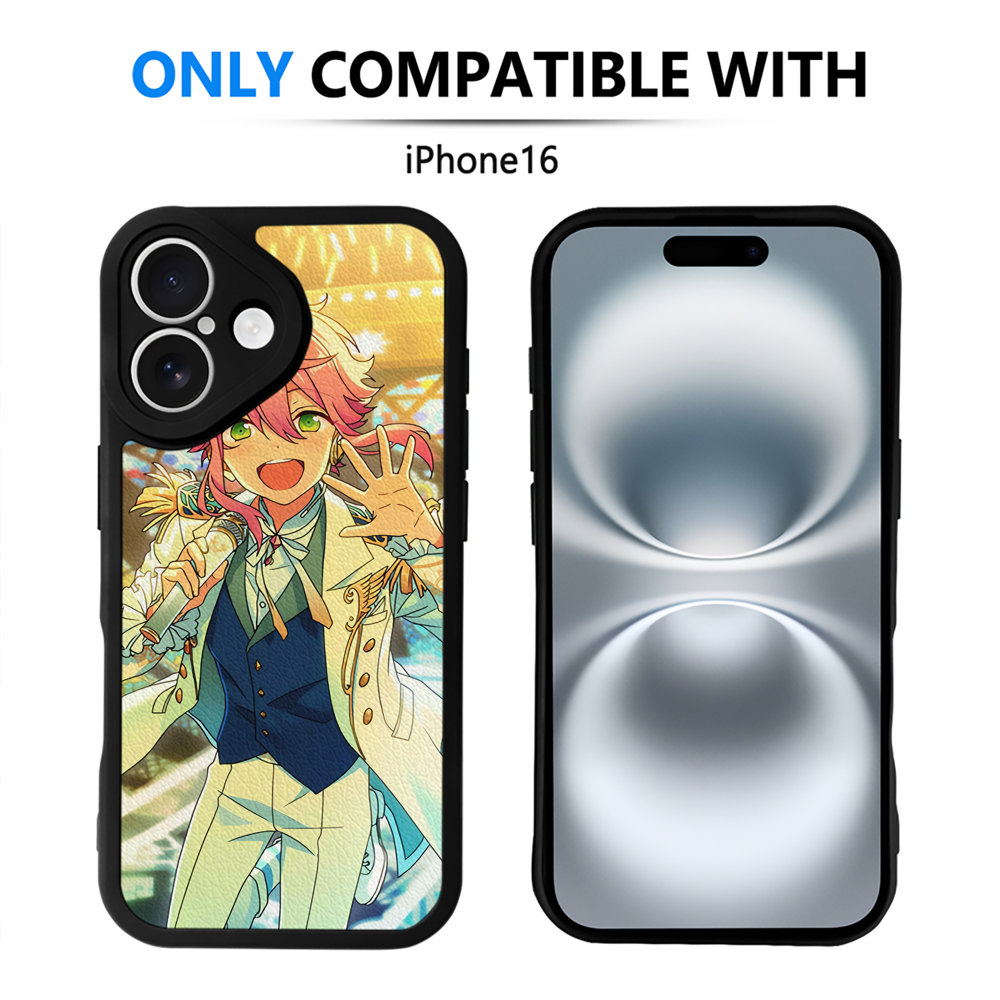 （画像用） あんさんぶるスターズ! Ensemble Stars 【iPhone 16シリーズ対応】シリコンスマホケース（レザー調） 材質：シリコン